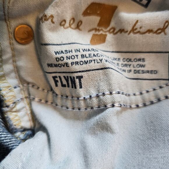 7 For All Mankind Flynt Jeans Women's 28 Bootcut Low Rise Festival Boho READ - Picture 11 of 13